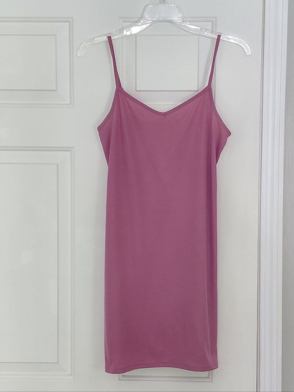 Dusty Rose Pink Slip Style Mini Lightweight Beach Party Vacation Dress Sz Small